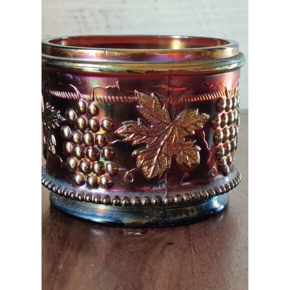 Northwood Other - Antique Northwood Grape & Cable Amethyst Carnival Glass Powder Jar c1900 NO LID